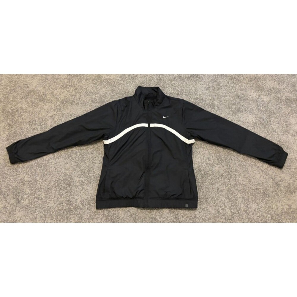 Nike Black Tennis Windbreaker Jacket Boys Size Large
